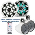 Kicker 8" Series Bundle 41KM84LCW With White Wake Tower Enclosures Led Remote. Fixed Price $680.94.