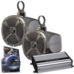 Powerbass Powersports Party Pack - 6.5" Tower Speakers + Amp & Wiring Kit. Fixed Price $399.00.