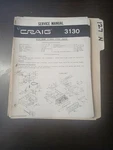 Craig 3130 Service Manual Original Repair Book Quick Mount 8 Track Stereo Player. Fixed Price $49.99.
