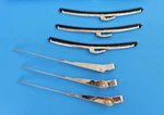 New Set Of 3 Stainless Wiper Blades And Adjustable Arms For Mgb Roadster 1969-72. Fixed Price $129.95.