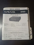Craig 3153 Service Manual Original Repair Book Compact 8 Track Fm Stereo. Fixed Price $49.99.