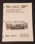 Lear Jet Stereo 8. Model A-71 Service Data, In Dash Track Am-fm Radio. Manual. Fixed Price $14.99.