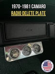 1970-1981 2ND Generation Chevrolet Camaro Ss Z28 Rs Radio Delete Plate W/ Logo. Fixed Price $19.75.