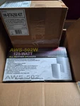 Earthquake Sound AWS-502W All-weather Speakers (white/pair) + In-wall Bt Amp-new. Fixed Price $199.99.