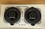 Lanzar HCX4 4" Coaxial Speakers Rare Vintage- Pair 60 Watts New Box. Fixed Price $86.25.