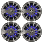 4X Navatlas N652L 6.5 2-WAY Waterproof 200W Rms Speakers With Blue Led Lights. Fixed Price $258.00.