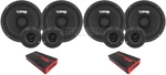 DS18 PRO-GM6.4PK2 6.5" 1200W Ohm Midrange Speakers + Bullet Tweeter Pack. Fixed Price $176.74.