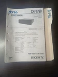 Sony XR-1790 Service Manual Original Repair Book Fm/am Cassette Car Stereo. Fixed Price $49.99.