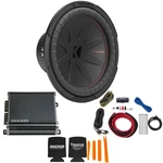 Kicker 12" Comp Woofer 48CWR124 With 46CXA4001 Amp & Wire Kit. Fixed Price $461.94.