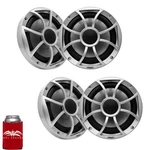 Wet Sounds Two Pairs RECON6-S 6.5" Speakers Silver Xs Grilles Cones. Fixed Price $339.98.