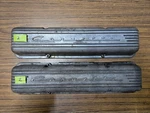 Gm 3767493 Corvette Aluminum 7-FIN Valve Covers Straight Hole Pattern Pair. Fixed Price $265.00.