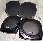(2) 6" Ohm 16056484 Delco Felt Covered Speakers W/ Covers & Hardware Car Van. Fixed Price $79.99.