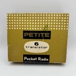 Vintage Petite NTR-120 6 Transistor Pocket Radio Japan W/ Box Case Untested. Fixed Price $60.00.