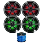 Pairs (qty 4) Enrock Marine 6.5" 4-OHM 120 Watt Peak Power Waterproof 2-WAY. Fixed Price $293.32.