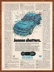 1989 Jensen Speakers Vintage Print Ad/poster Retro Car Truck Stereo Wall 80S. Fixed Price $14.99.