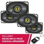 Kicker Pairs Of 46CSC464 Series 4"X6" 2-WAY Coaxial Speakers W/ 150W. Fixed Price $127.92.