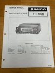 Sanyo Ft 1876 Car Stereo Player Tape Service Manual Oem Vintage Repair Diagrams. Fixed Price $14.99.