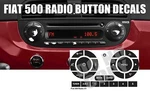 Fits Fiat 500 Radio Button Restore Decals For Sticky Peeling Worn Fix. Fixed Price $17.95.