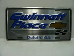 Booster License Plate Gwinnett Place Chevrolet Duluth, Ga 9261. Fixed Price $19.99.