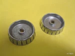 Pair Of Radio Bezels #VH1753291-36C539088 Chrome On Cast Late Model Ford. Fixed Price $11.88.