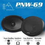 Audiocontrol PNW-69 6X9" Coaxial 2-WAY Speakers W/silk Dome Tweeters 3 Ohms. Fixed Price $259.00.