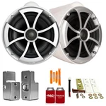 Wet Sounds ICON8W-X 8" White Fixed Tower Speakers With Nautique G Adapters. Fixed Price $1349.98.