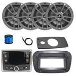 Infinity Marine Radio, Ant, 4X 8" 375W Gray Speakers W/wire,adapter, Spa Bezel. Fixed Price $899.85.