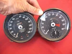Vintage Jaguar Dashboard Gauges Tachometer 140MPH Speedometer Smiths Mkii. Fixed Price $145.00.