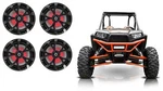 (4) Rockville RKL80MB 8" 900W Black Speakers For Polaris Rzr/atv/utv/cart/jeep. Fixed Price $144.90.