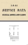 General Motors 1941 - Service Data Auto Radios. Fixed Price $14.95.