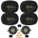 4X Kicker 46CSC6934 6X9" 450W Car Audio Speakers, 2X 3.5" 90W 2-WAY. Fixed Price $293.99.