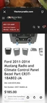 Oem 2014 Ford Mustang Gt 5.0 Radio System.. Fixed Price $225.00.