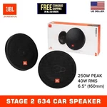 Jbl STAGE2 634 6.5" 3-WAY Speaker Car Vehicle Audio System Set 40W Rms 250W. Fixed Price $68.95.