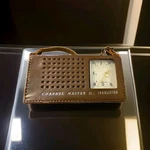 Vtg Working 1961 Channel Master 6506 Transistor Radio Leather Case, Blue Knobs. Fixed Price $31.84.