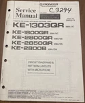 Pioneer KE-1303QR 1800QR 2800QR 2850QR 2800B Car Original Service Repair Manual. Fixed Price $19.94.