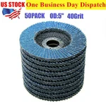 50PCS 5" X 7/8" Premium Zirconia Flap Discs Sanding Grinding Wheels 40 Grit. Fixed Price $51.12.