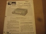 1963 Mercury Bendix Radio Service Manual 3TBM. Fixed Price $9.00.