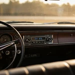 Single Din Retro Car Radio With Bluetooth Calling & Chrome Push Button Control. Fixed Price $160.18.
