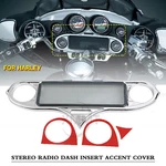 Chrome Stereo Radio Dash Accent Cover For Harley Electra Tri Street Glide Flhtcu. Fixed Price $48.98.