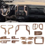 15PC Wood Grain Interior Set Decoration Cover Trim Kit For Chevy Silverado 19-21. Fixed Price $184.89.