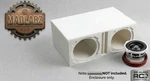Dual Ported 3D-PRINTED Subwoofer Enclosure For B2 Audio Rampage RC2 (white). Fixed Price $19.99.