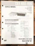 Sony CDX-R88 CDX-R66 Player Service Manual *original*. Fixed Price $19.97.