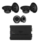 Black Diamond Complete Car Audio Bundle 4X 6.5" Mid-bass + 2X Tweeters Amp. Fixed Price $324.95.