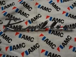 Nos Amc American Motors Chrome Rambler Emblem Two Pegs 8" Long. Fixed Price $29.99.