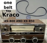 Fits Kraco Ks 800 And 850 Track Player (one New Belt)!. Fixed Price $10.95.