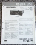 Sony XR-210A XR-6150 Shafted Car Stereo Original Service Repair Manual. Fixed Price $34.94.