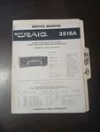 Craig 3516A Service Manual Original Repair Book Dash Stereo Tape Player. Fixed Price $49.99.