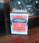 Vintage Antique Battery No. 738, Refillable, Farm Radio, Tube. Fixed Price $36.95.