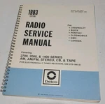 Delco Radio Service Manual: 27D-1982-1, 1982, See Photos. Fixed Price $14.95.
