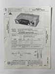 Motorola / CTM61XA Car Radio Manual Sheet - Photofact Folder. Fixed Price $15.00.